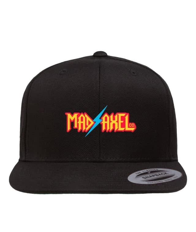 Mad Axel Co. "Blue Lightning Bolt" Black SnapBack Hat