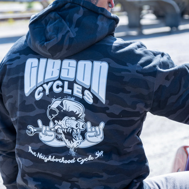 Gibson Cycles Camo Hoodie