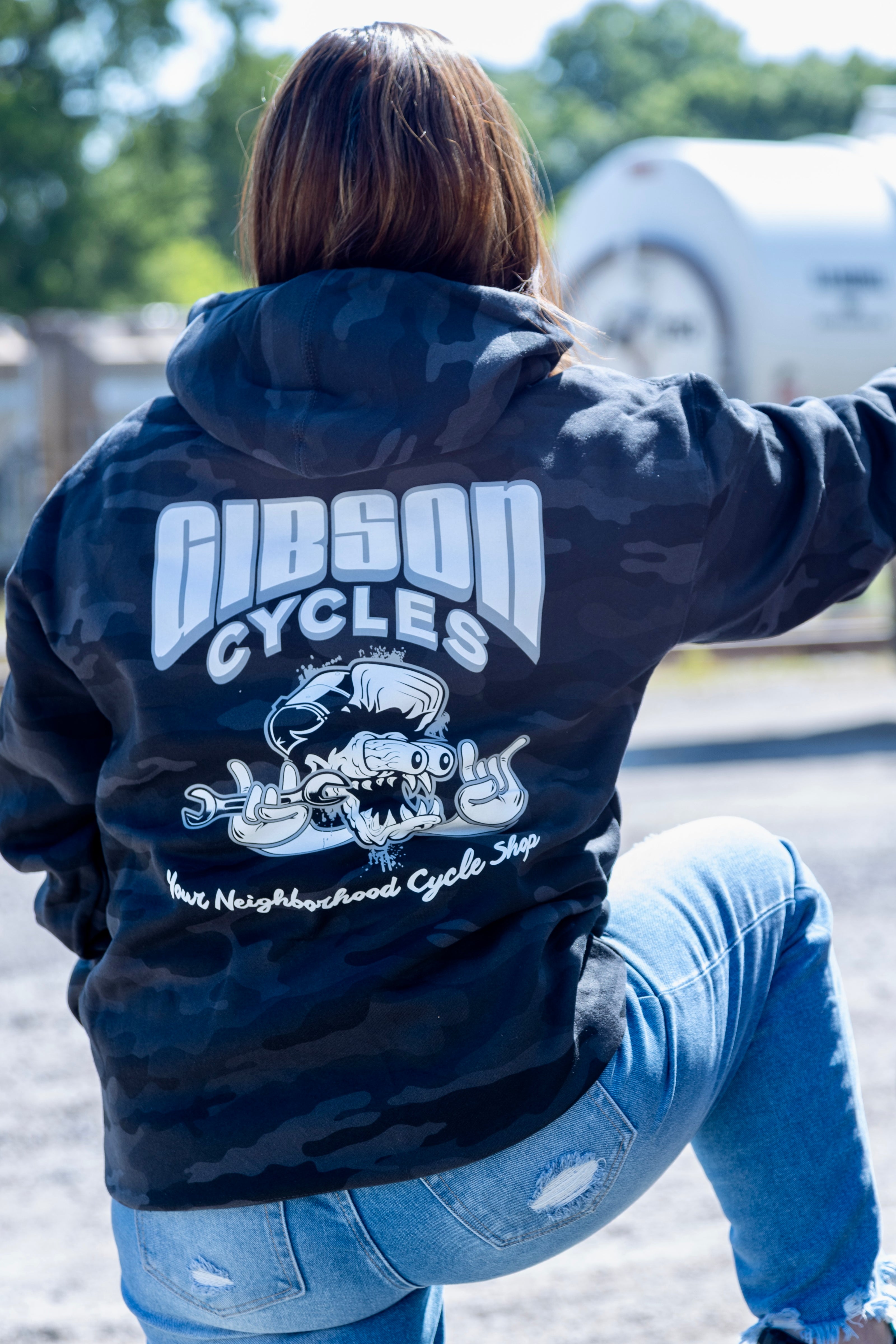 Gibson Cycles Camo Hoodie