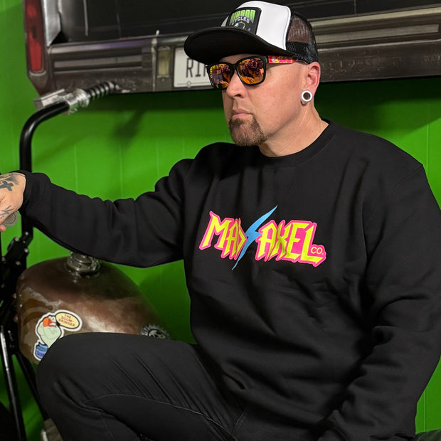 Mad Axel Co. "Blue Lightning Bolt" Crewneck Sweatshirt (Unisex)