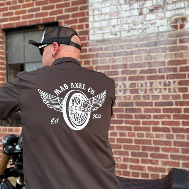 Mad Axel Co. "Flying Wheel" Brown Dickies