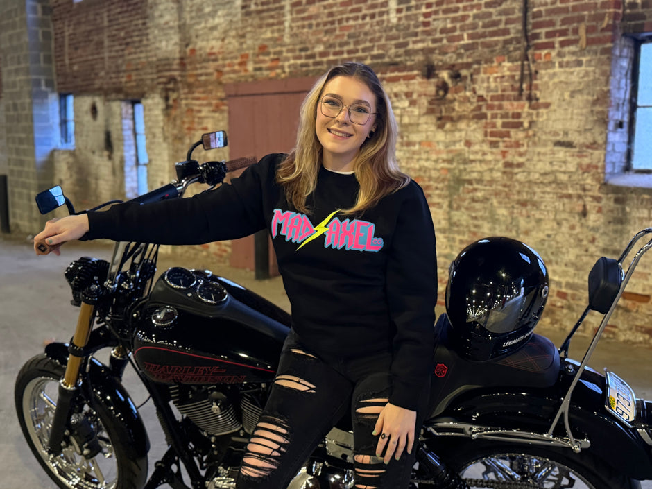 Mad Axel Co. "Yellow Lightning Bolt" Crewneck Sweatshirt (Unisex)
