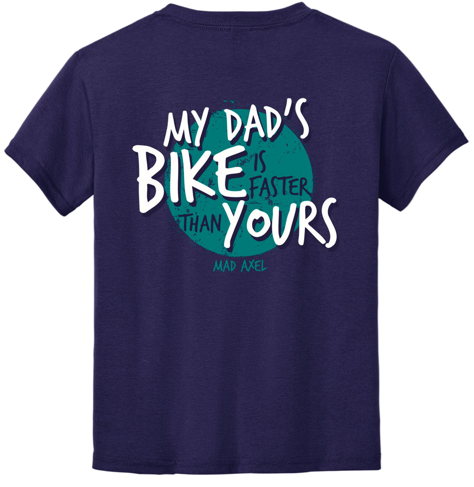Mad Axel Co. "Dad's Faster Than Your's" Purple/Teal Youth T-Shirt