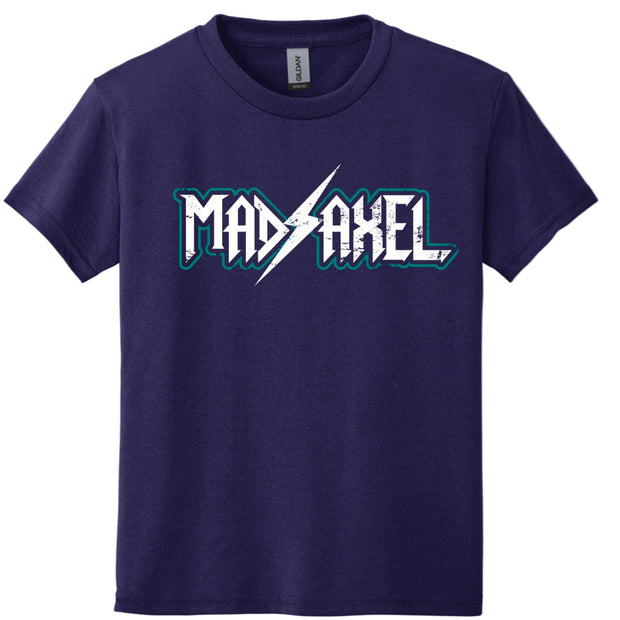 Mad Axel Co. "Mom's Faster Than Dad's" Purple/Teal Youth T-Shirt