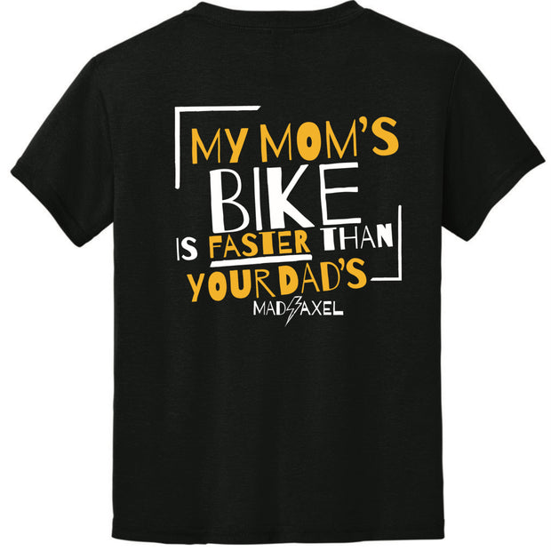 Mad Axel Co. "Mom's Faster Than Dad's" Black/Yellow Youth T-Shirt