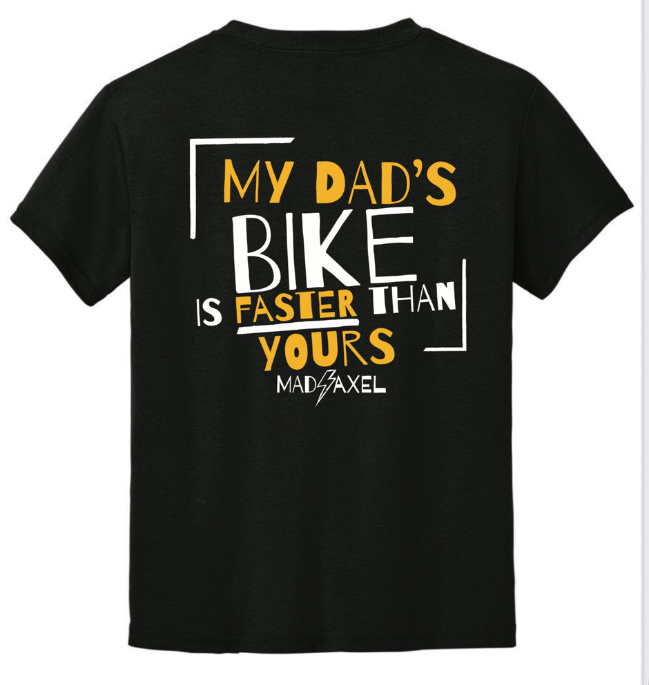 Mad Axel Co. "Dad's Faster Than Your's" Black/Yellow Youth T-Shirt