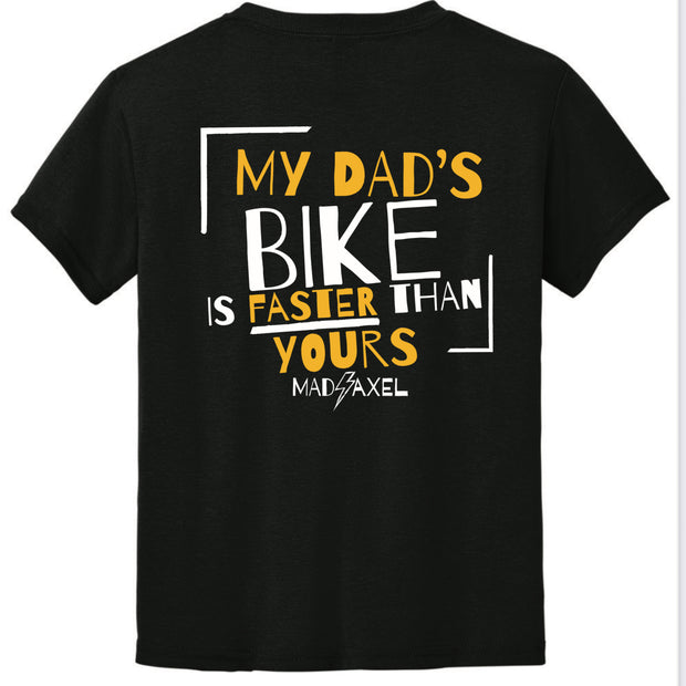 Mad Axel Co. "Dad's Faster Than Your's" Black/Yellow Youth T-Shirt